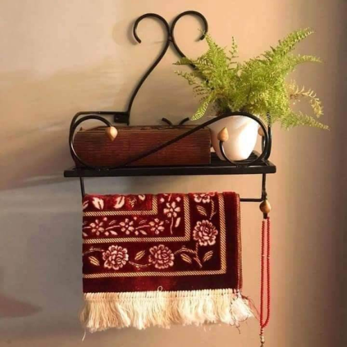 Quran and Jaynamaz Stand – Foldable Wooden Islamic Prayer Holder
