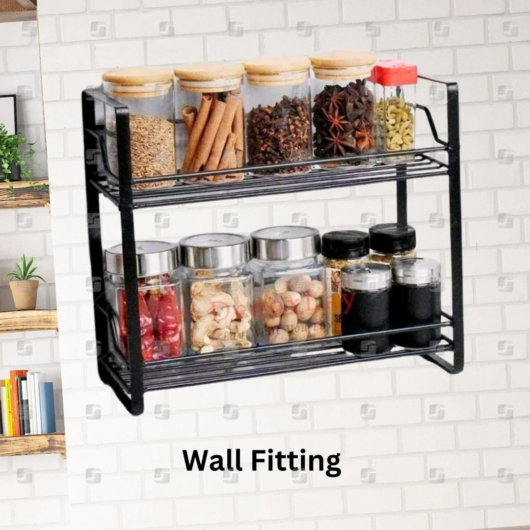 2 Layer Kitchen Storage Rack – Space-Saving Organizer Stand for BD Homes