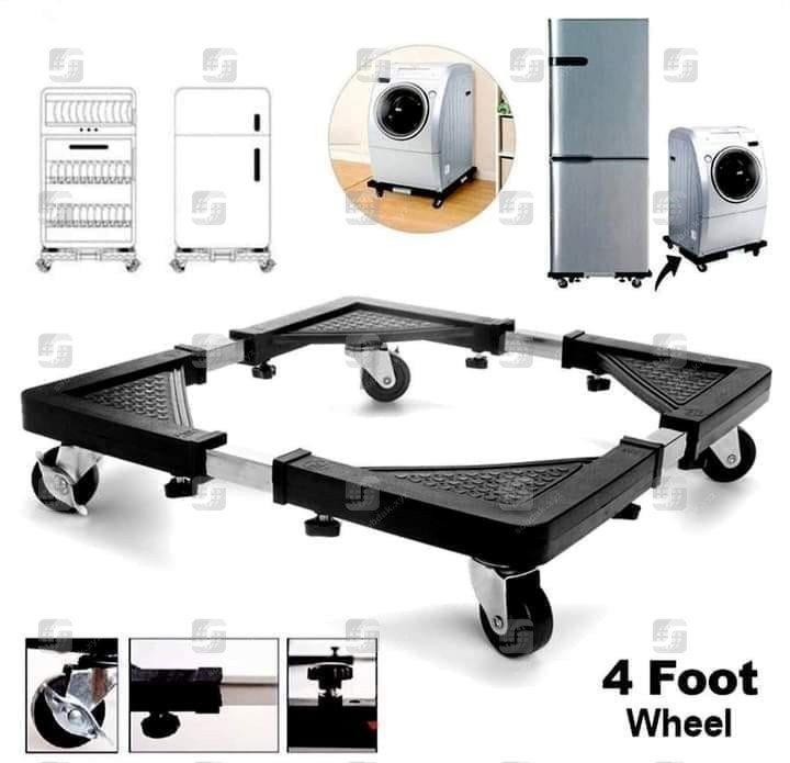 Movable Appliance Base – Adjustable Stand for Washing Machine & Refrigerator
